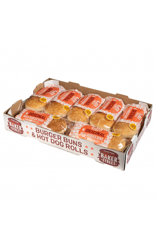 Baker Street 4 Mega Burger Buns x7 Case Angled