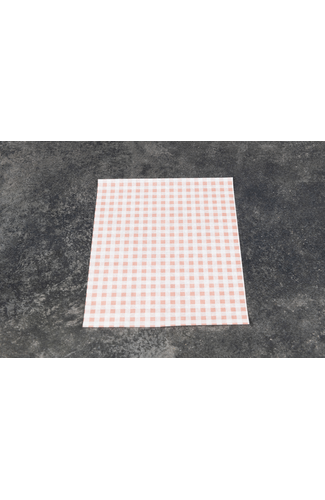 Greaseproof Paper Red Gingham Print 25 x 20cm
